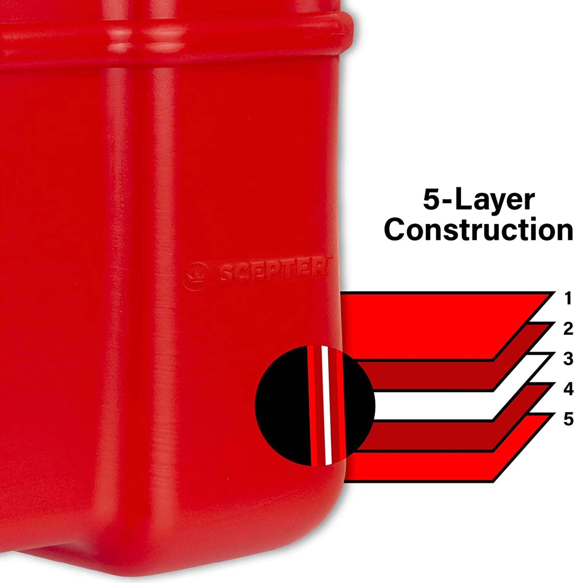 Scepter 12 Gallon Marine Gas Fuel Tank For Outboard Engine Boats, 08668, 23-in x 14-in x 14-in