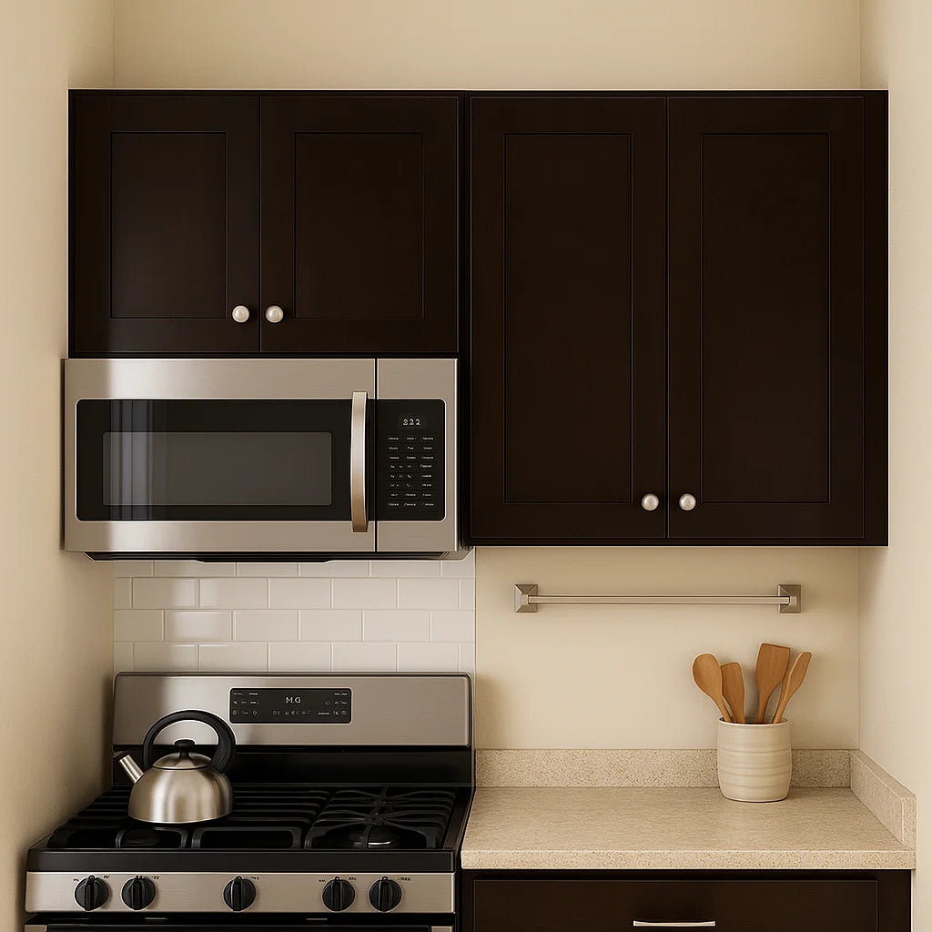 Design House Brookings Solid Wood Ready to Assemble Wall Kitchen Cabinet (30" x 12" x 36"), Espresso