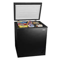 5 Cu. Ft. Compact Chest Freezer - Black with Storage Basket