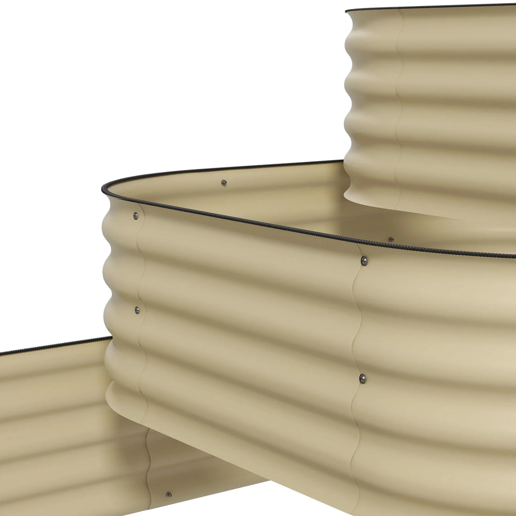 Outsunny 3-Tier Raised Garden Bed 62.25" x 43" x 32.25" Planter Set, Green