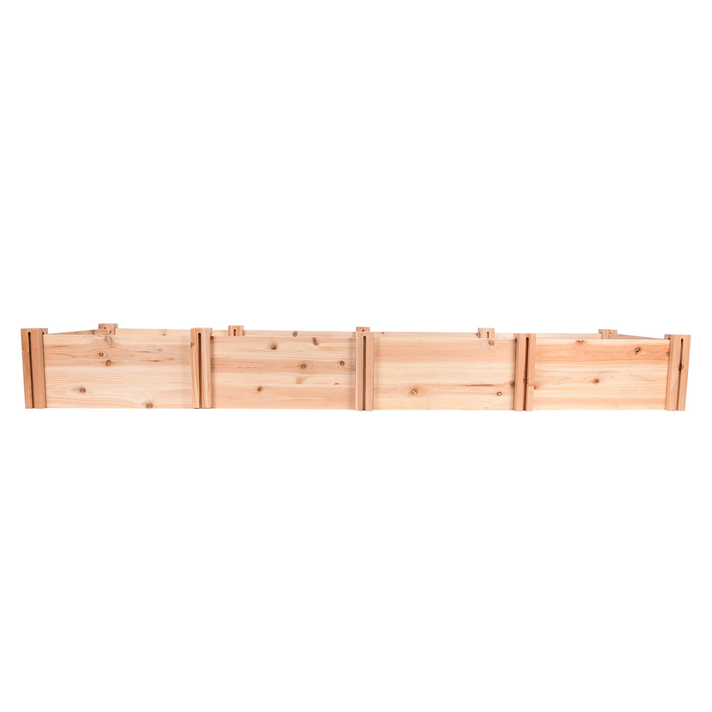 Expert Gardener Outdoor Wood Garden Bed, 7.4 ft L x 2 ft W x 10.6 in H