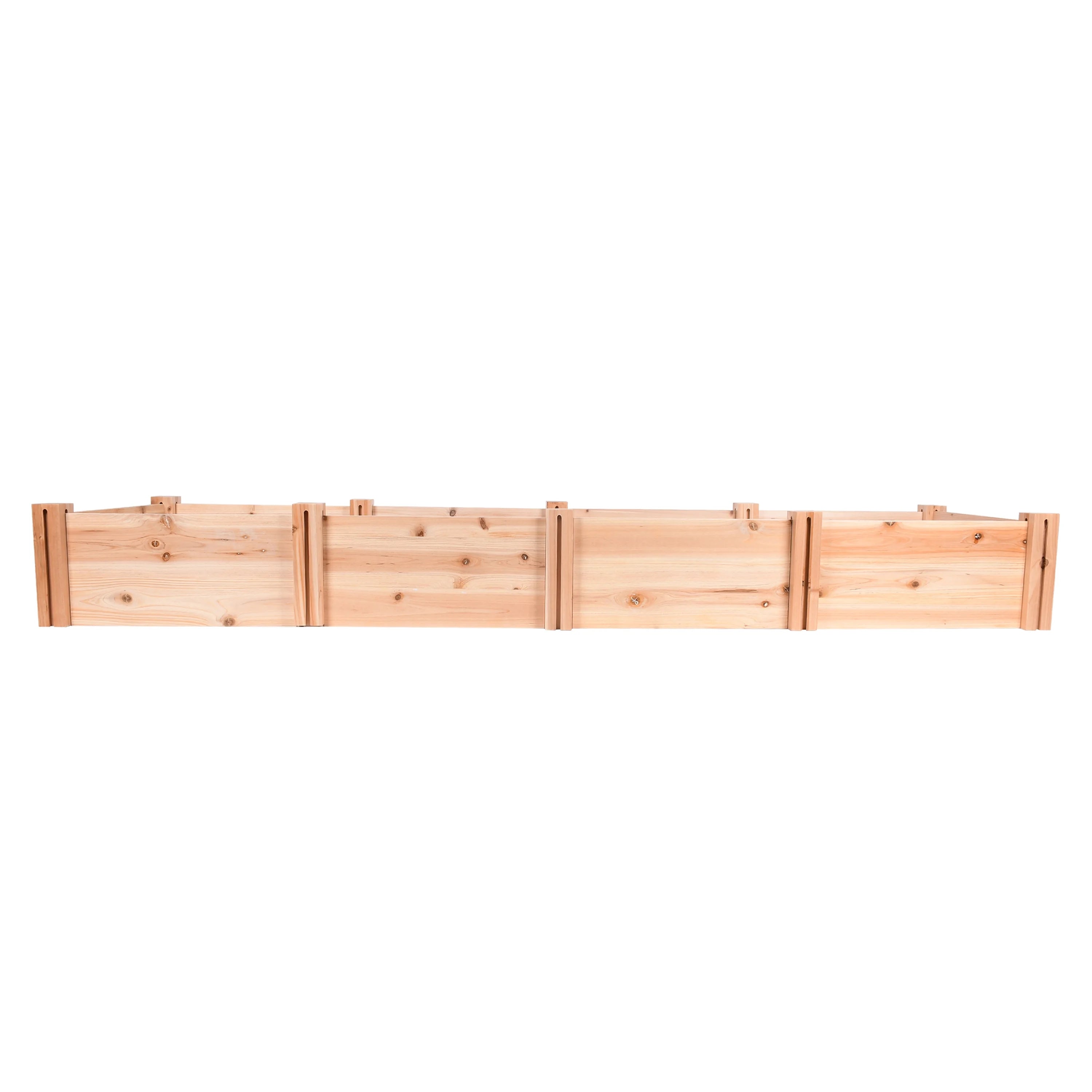 Expert Gardener Outdoor Wood Garden Bed, 7.4 ft L x 2 ft W x 10.6 in H
