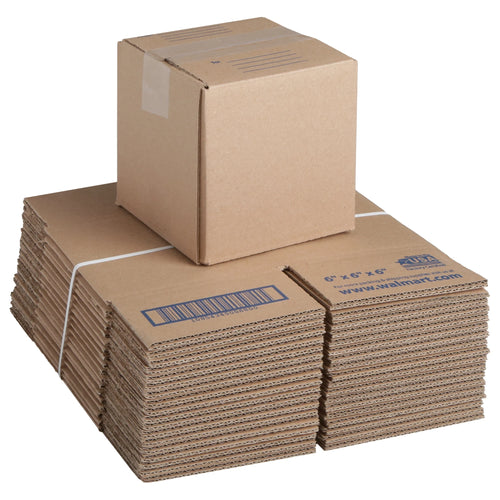 (10 pack) Pen+Gear Recycled Shipping Boxes, 6 in. L x 6 in. W x 6 in. H, 30-Count