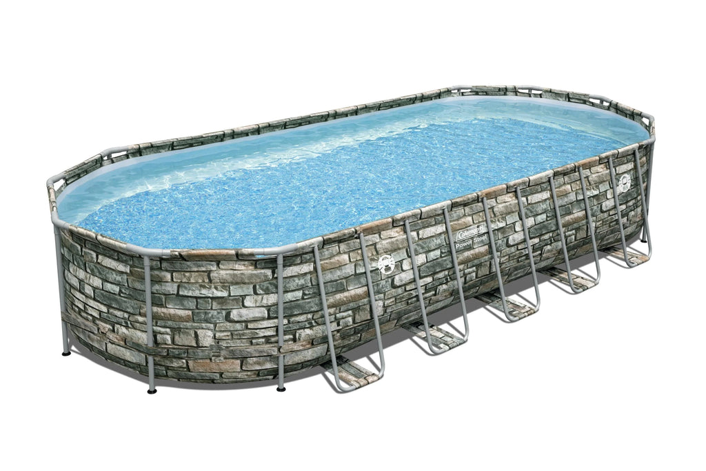 Coleman Power Steel 26 x 12 x 52 Oval Above Ground Pool Set