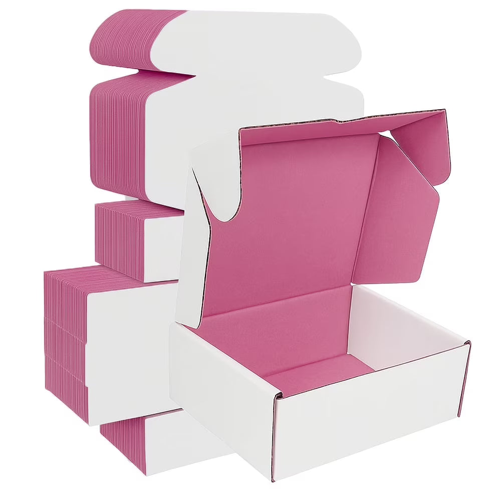 Ucanpack Heavy Duty Boxes For Moving Large Deluxe Mailer Box Pink, 30 x 17 x 8" - 10 Pcs