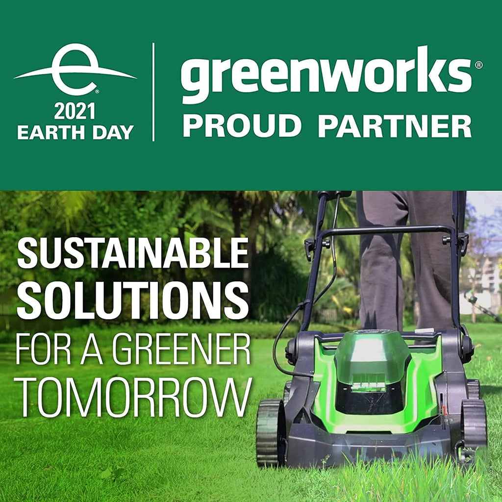 Greenworks 48V (2 x 24V) 17" Lawn Mower, With 2 x 24V 4Ah Batteries and Dual Port Charger