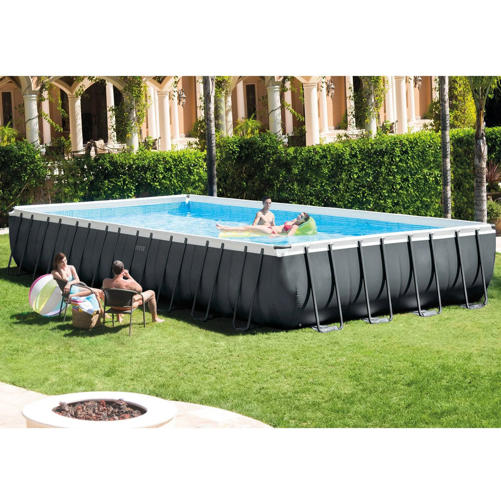 INTEX 32ft x 16ft x 52in Ultra XTR Above Ground Pool, Floats (2 Pack), & Inflatable Cooler
