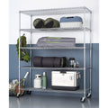 TRINITY 5-Tier Heavy Duty Wire Shelving Rack, 60' x 24' x 72' NSF, Includes Wheels