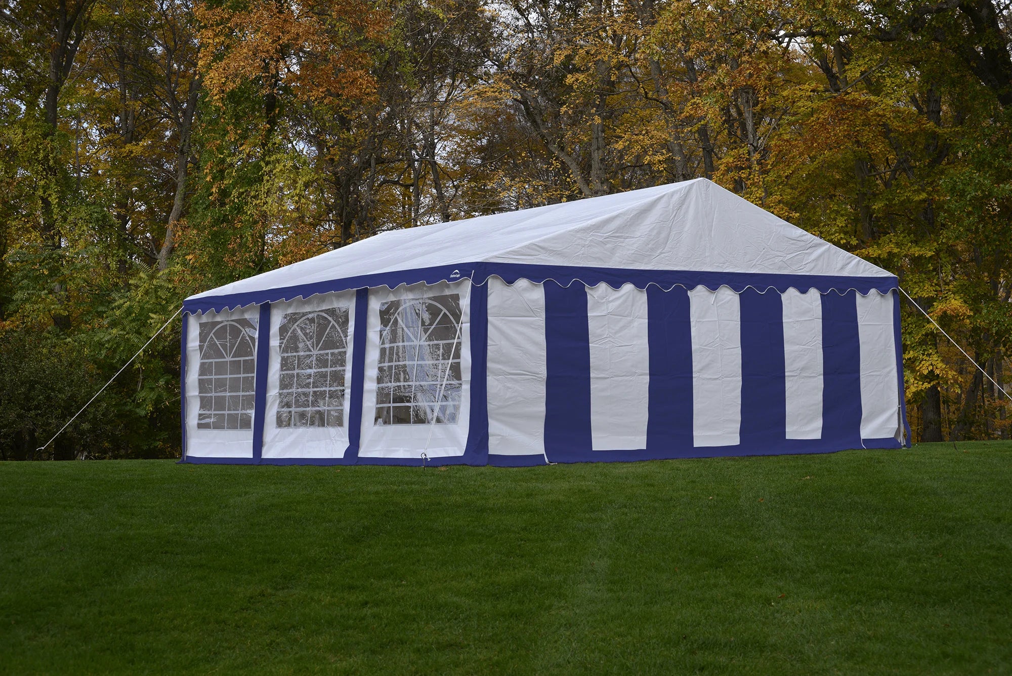 Enclosure Kit with Windows for Party Tent, 20' x 20'/6m x 6m, Blue/White, (Frame and Cover Not Included)