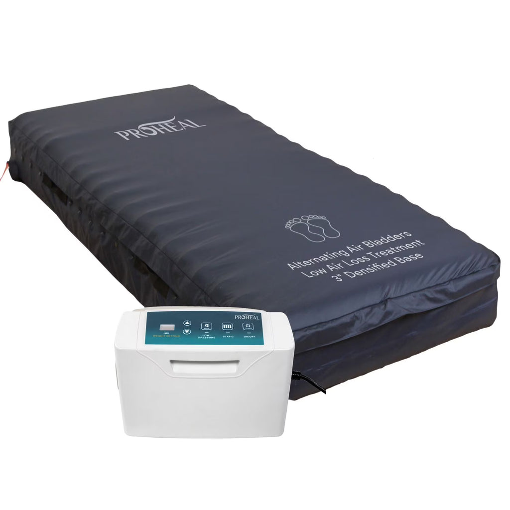 Proheal Low Air Loss Alternating Pressure Air Mattress with Pump - 3" Foam Base - 36锟斤拷 x 80锟斤拷 x 8"