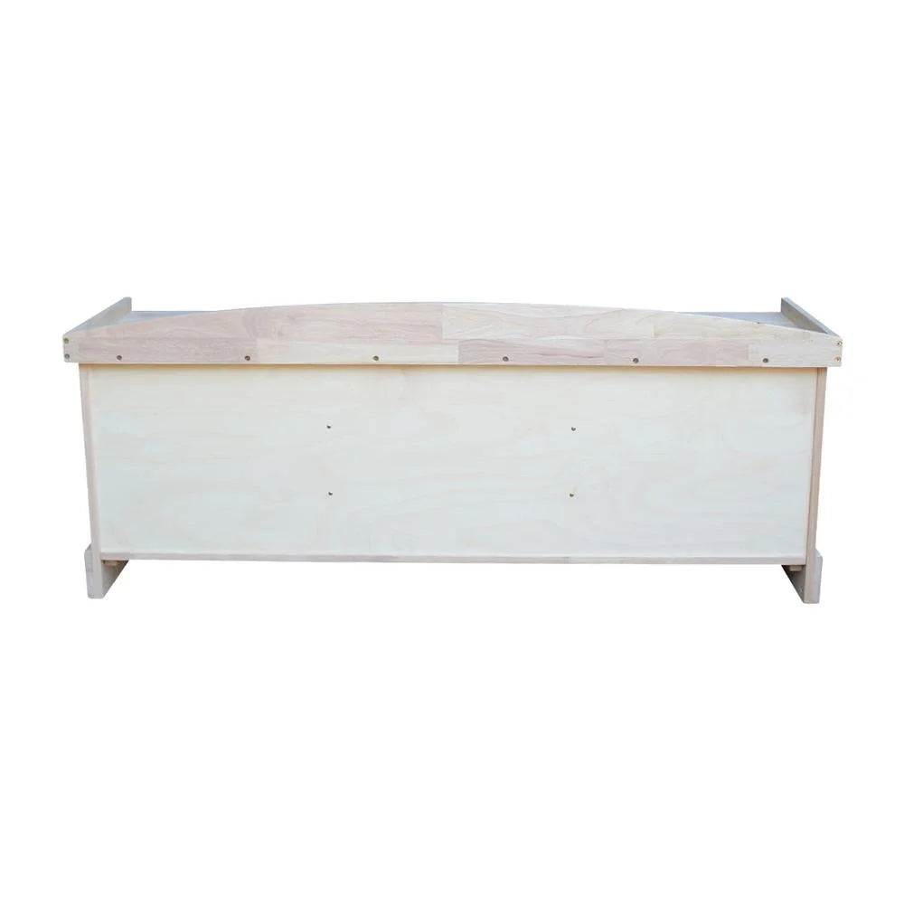 Double X-Back Bench With Arms and Shelf