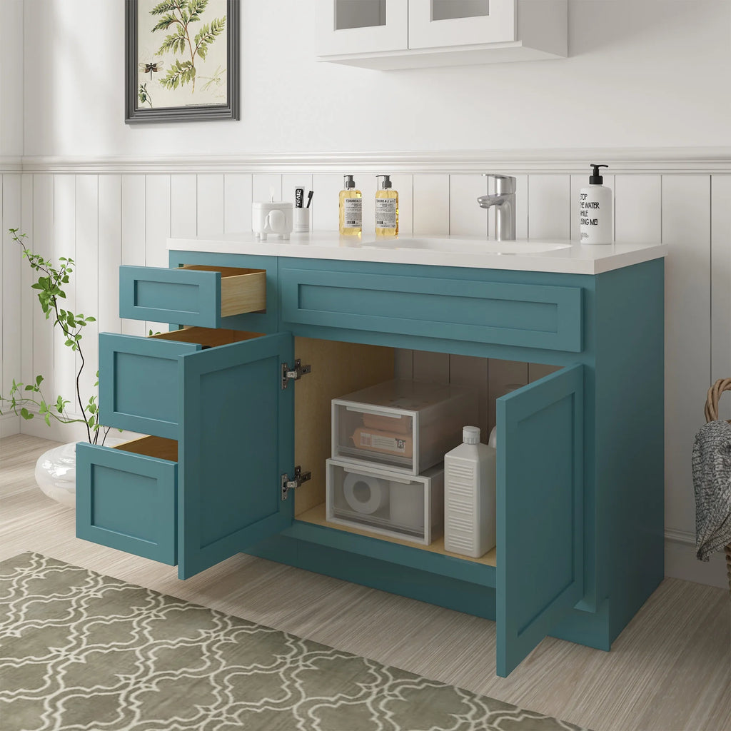 45 in. W x 21 in. D x 32.5 in. H Bath Vanity Cabinet without Top in Gray