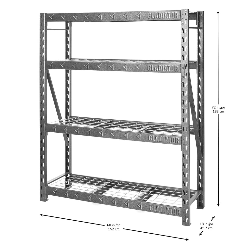 Gladiator Heavy Duty Rack, 60' x 18' x 72'