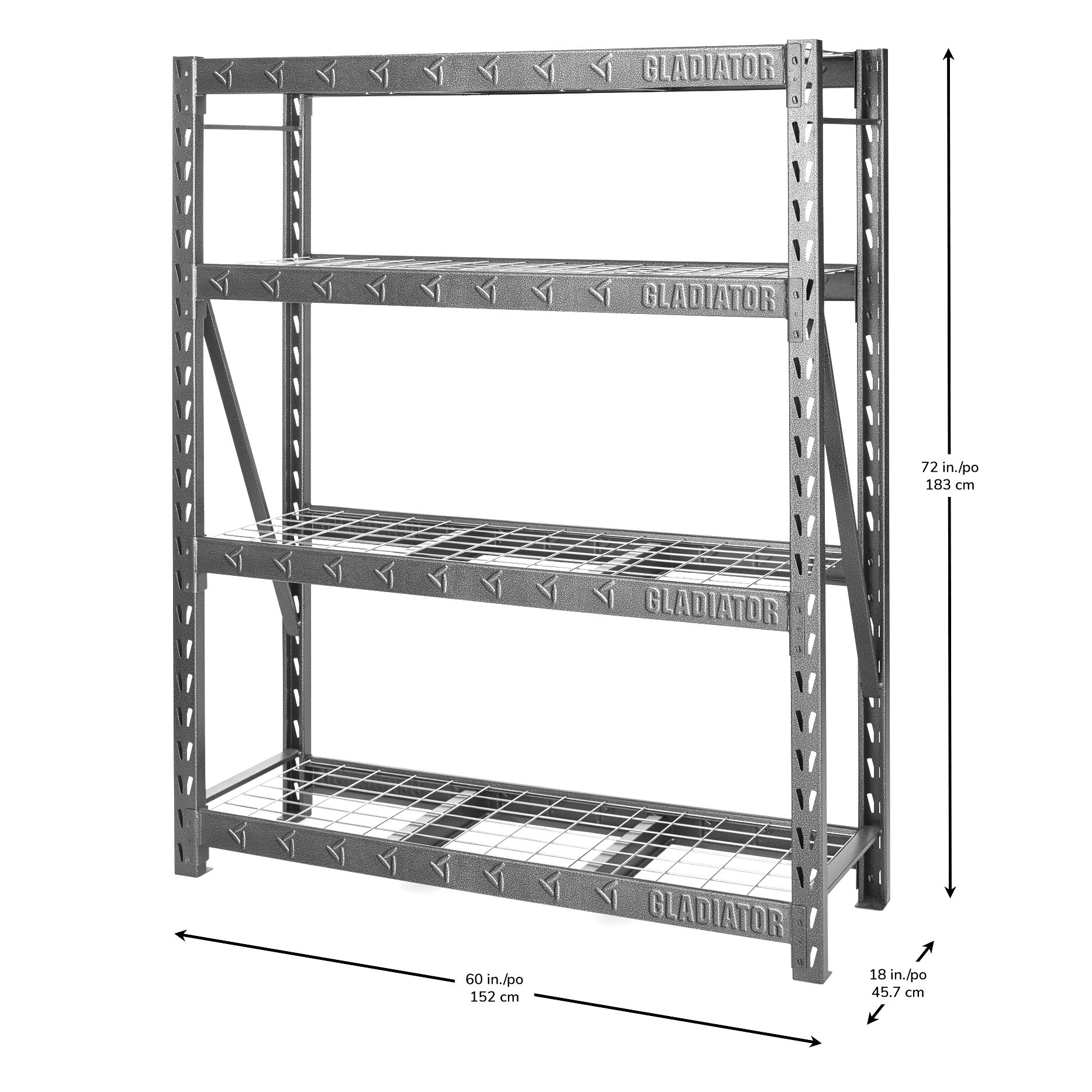 Gladiator Heavy Duty Rack, 60' x 18' x 72'