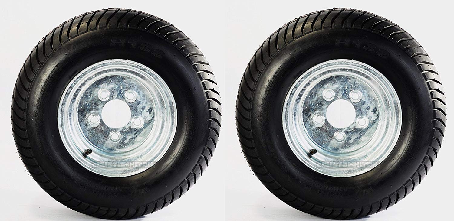 205/65-10 Trailer Tire with 5 Lug 4.5" Bolt Pattern, Load Range E, 1535 lbs Capacity