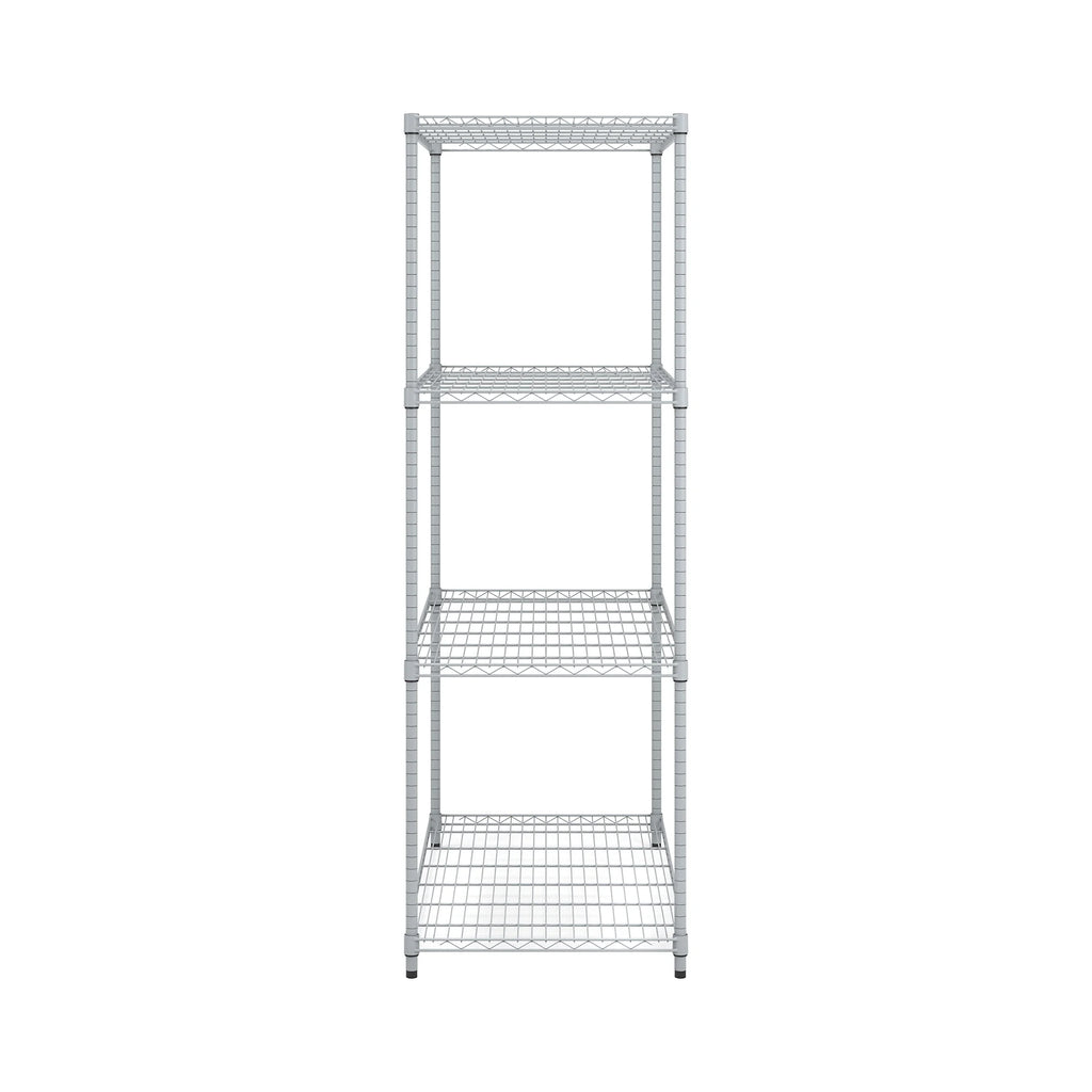 OFM Adjustable 24"W x 48"D x 72"H 4-Shelf Freestanding Shelves, Silver
