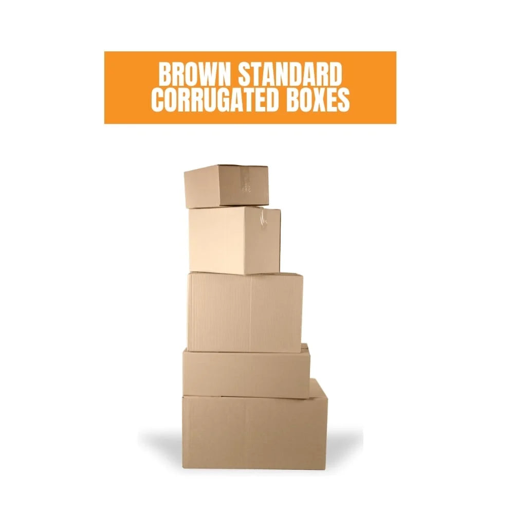 Durable Corrugated Cardboard Packing Boxes, 28 x 20 x 10 Inches, 15 Per Bundle, Storage