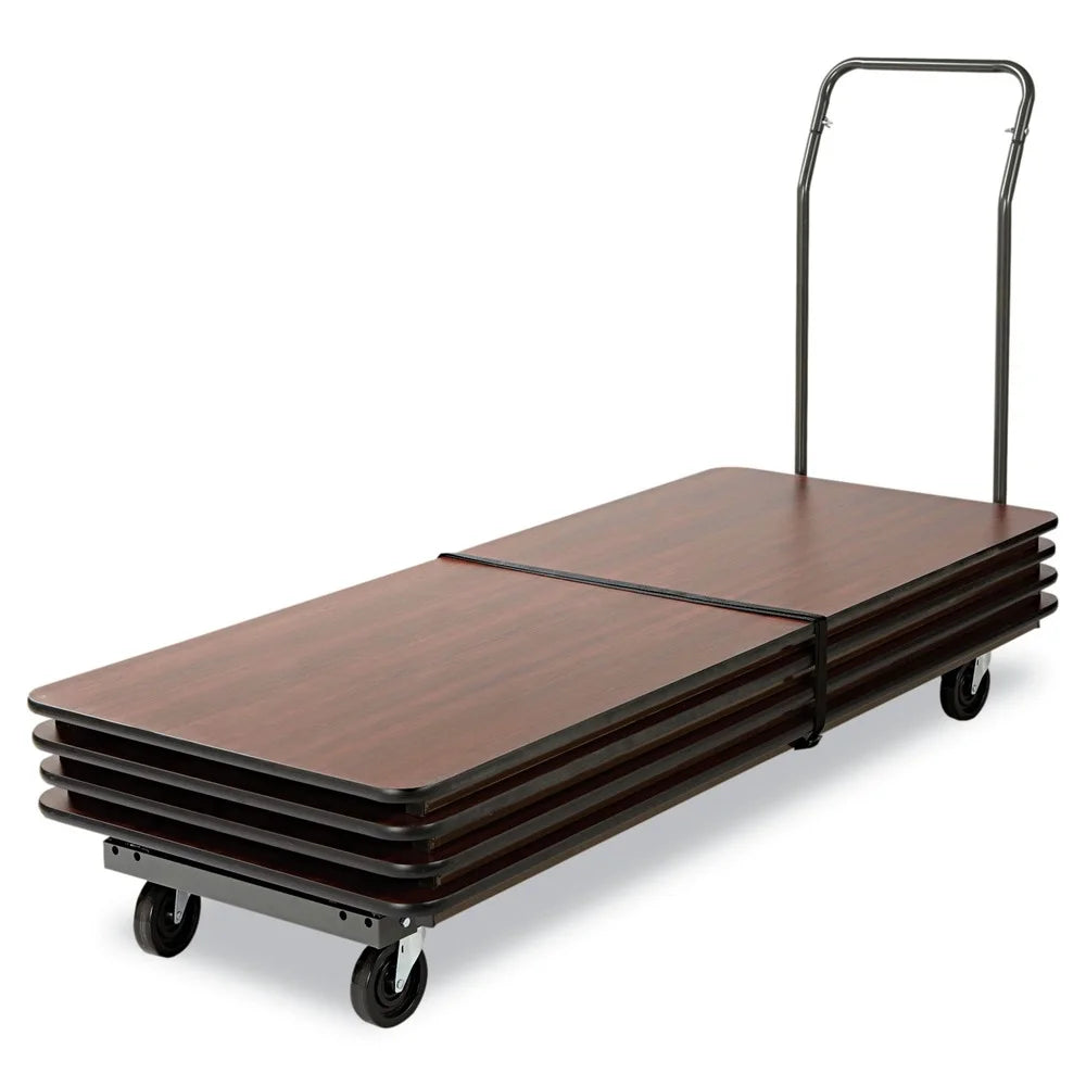 Alera ALEFTCART 20.86 in. x 50.78 in. to 72.04 in. x 43.3 in. 600 lbs. Capacity Metal Chair/Table Cart - Black