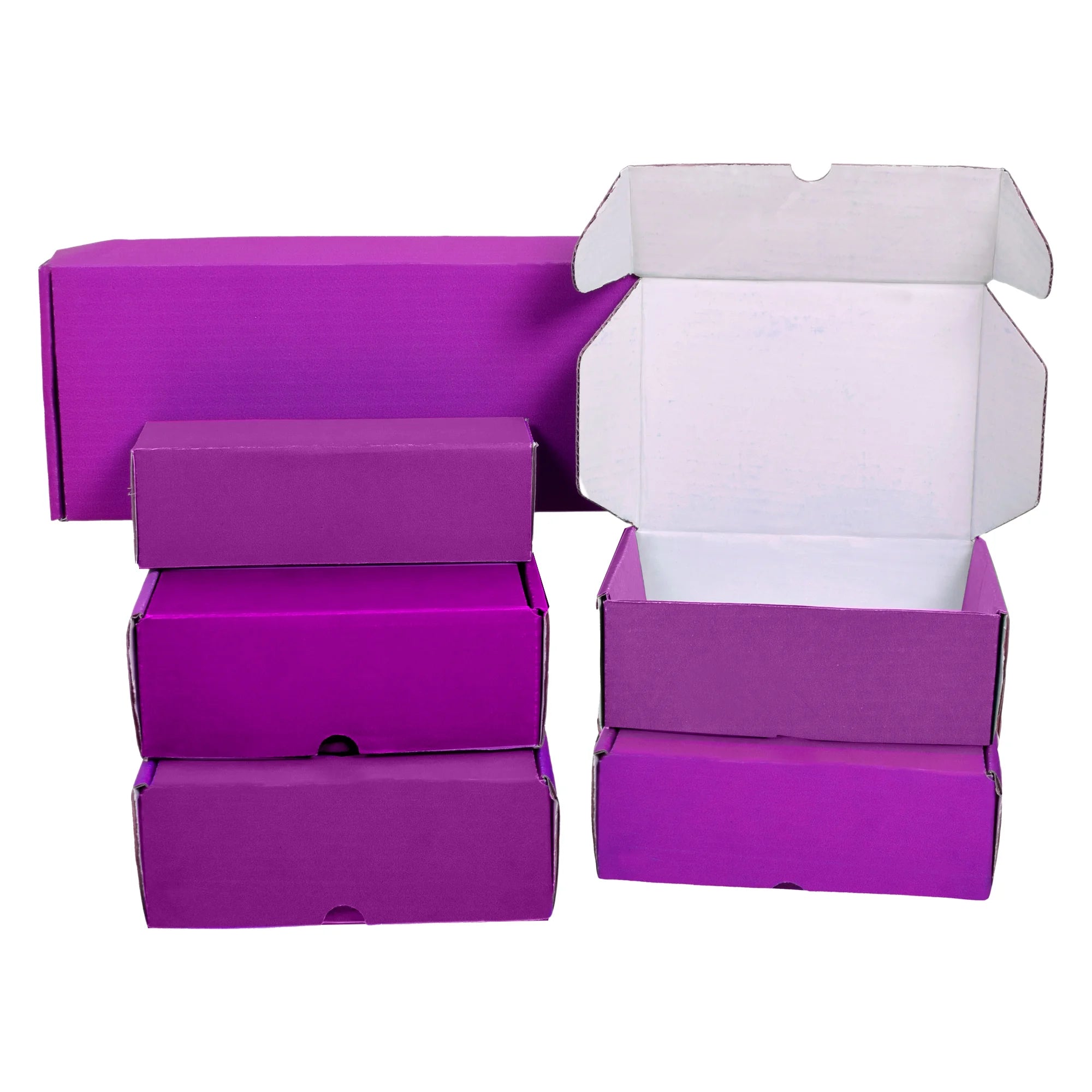 Ucanpack Heavy Duty Boxes For Moving Deluxe Mailer Box Purple Medium , 11? x 7? x 4?" - 50 Pcs