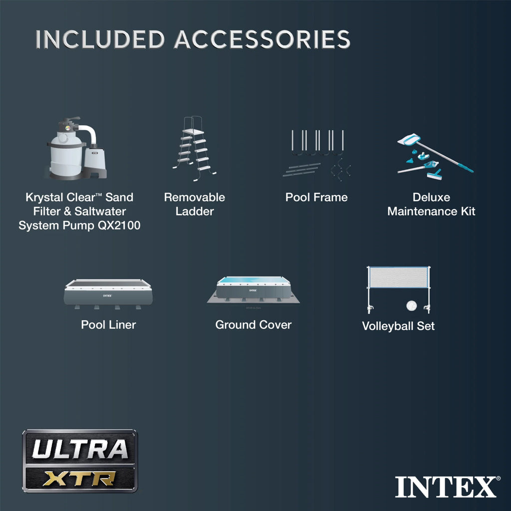 INTEX Ultra XTR 24锟斤拷 x 12锟斤拷 x 52锟斤拷 Rectangular Above Ground Pool Set w/ Filter Pump