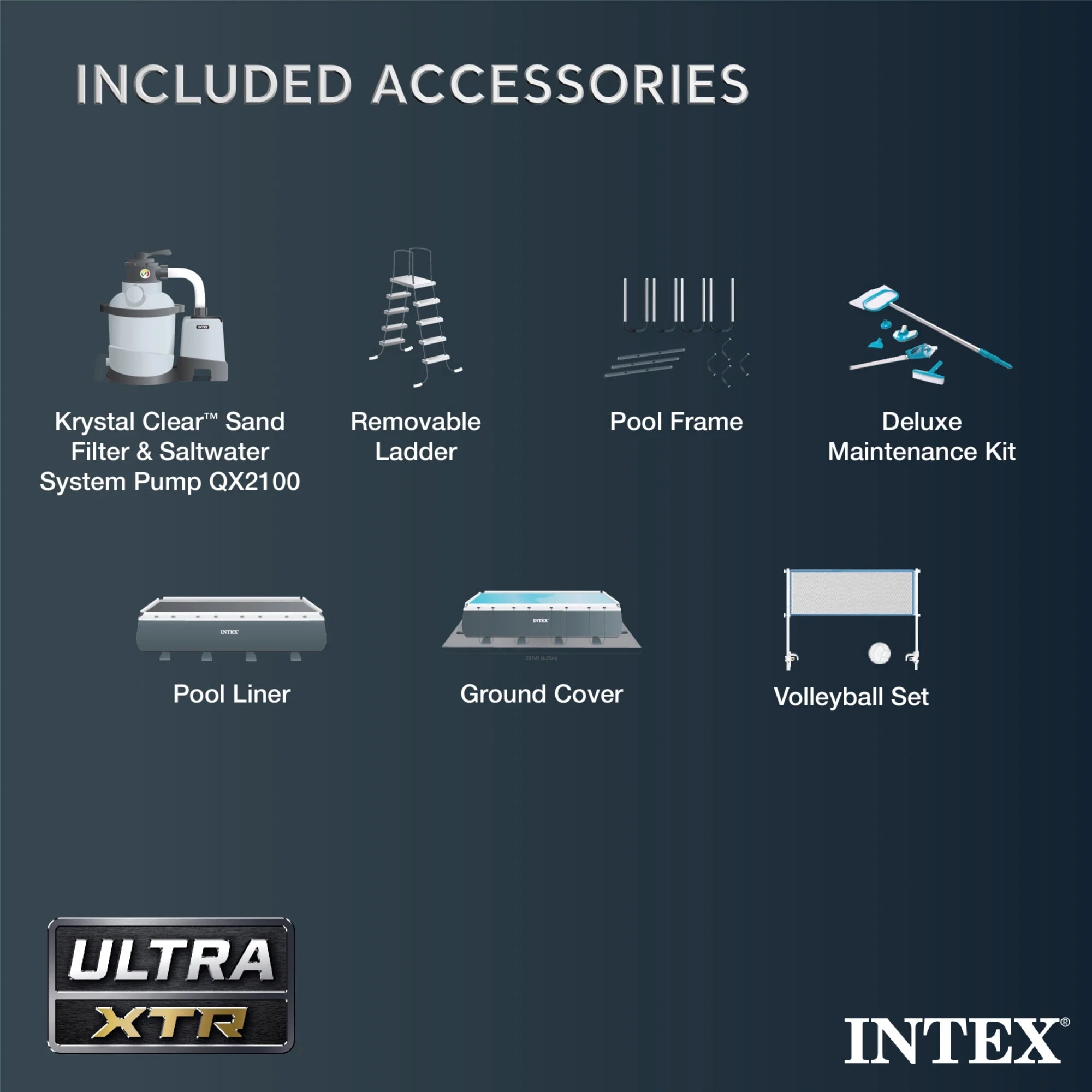 INTEX Ultra XTR 24锟斤拷 x 12锟斤拷 x 52锟斤拷 Rectangular Above Ground Pool Set w/ Filter Pump