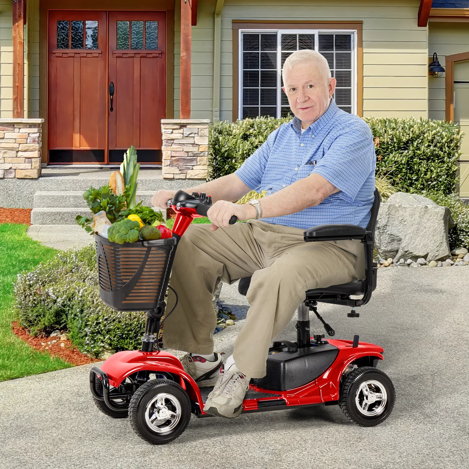 4-Wheel Scooter, Portable & Lightweight, 14-Mile Range, Model A898