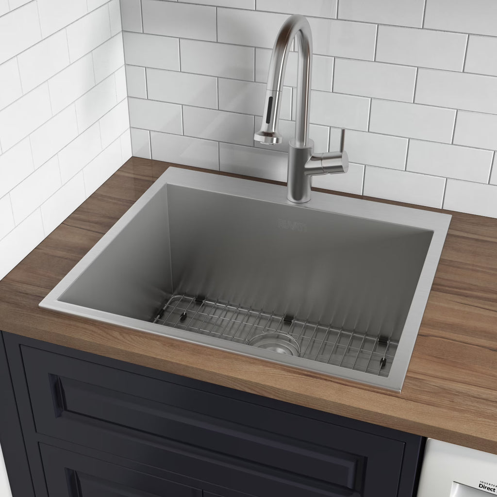 Ruvati RVU6010 25 x 22 x 12 in. Topmount Laundry Utility Sink Deep 16 Gauge Stainless Steel