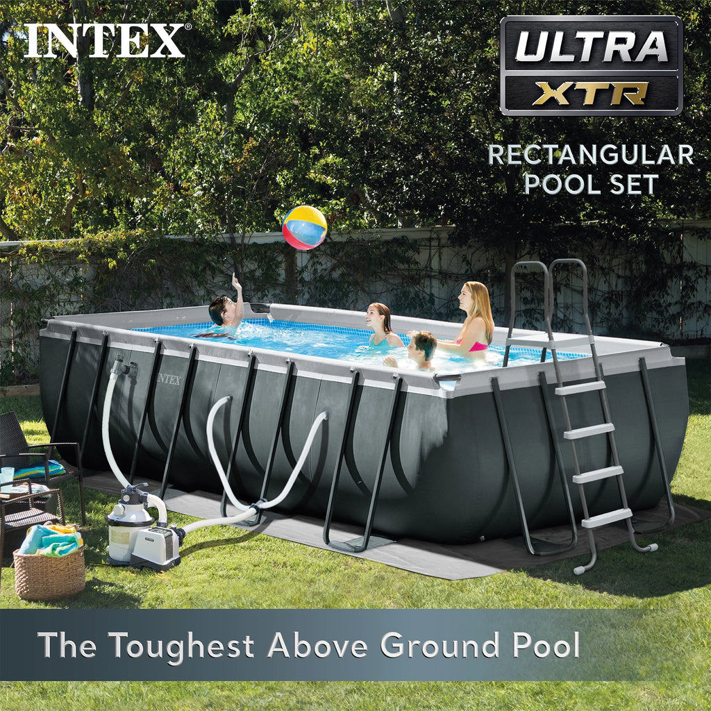 INTEX 18ft x 9ft x 52in Ultra XTR Above Ground Pool and Solar Pool Cover