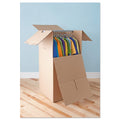 General Supply Brown Corrugated Wardrobe Moving/Storage Boxes, 24l x 20w x 46h, 5/Bundle