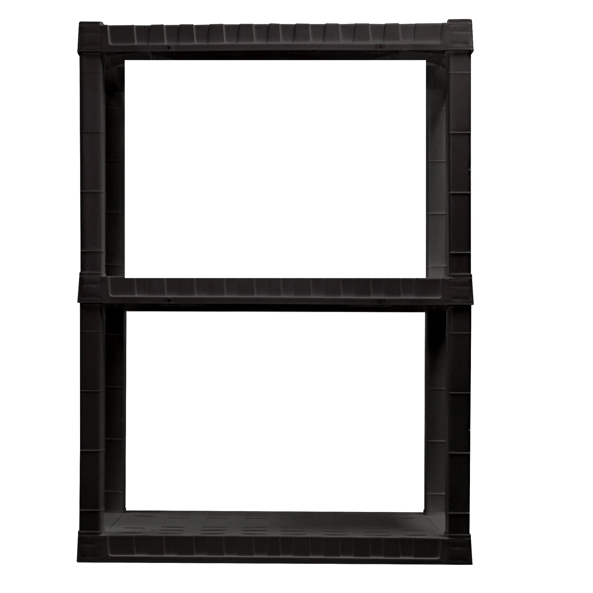 Hyper Tough 3-Tier Shelving Unit, W30 x D14 x H39" Multipurpose Garage Plastic Shelf Organizer, Black