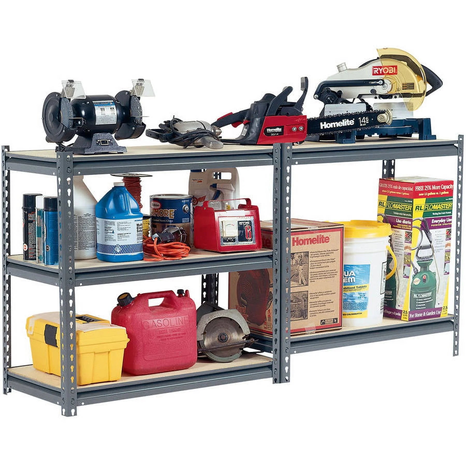 Edsal 36" W x 24" D x 72" H Steel Commercial Shleving Unit, 1250-pound Capacity