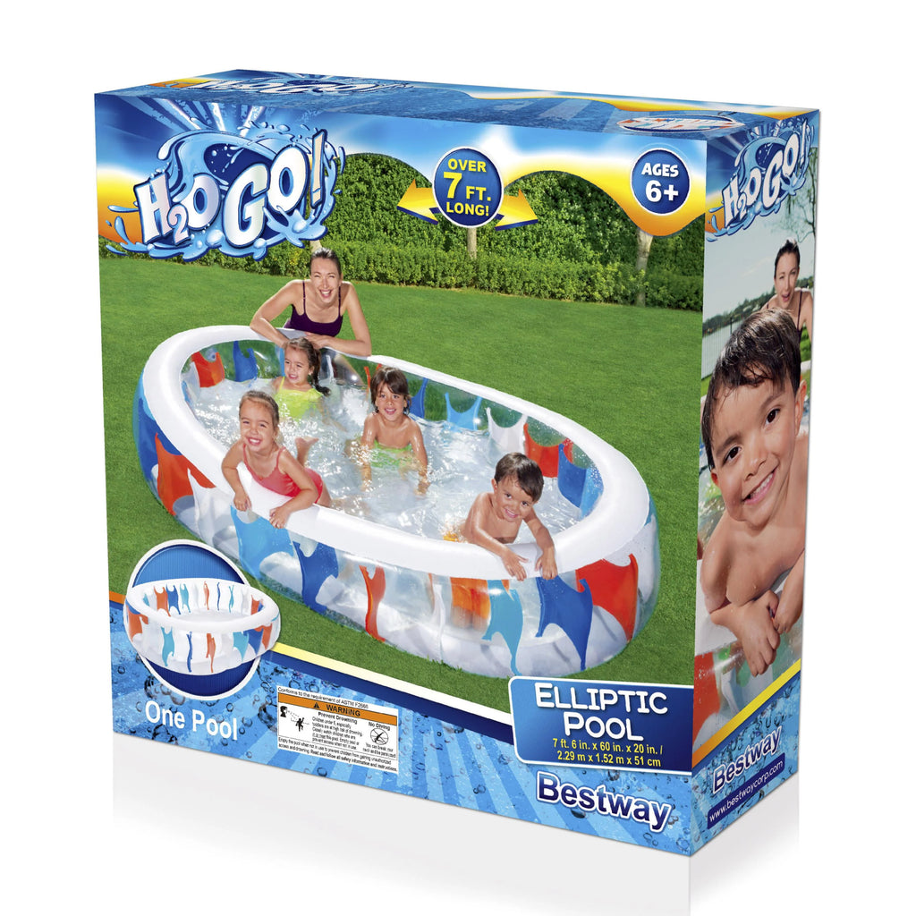 H2OGO! 7'6" x 60" x 20" Elliptic Inflatable Play Pool