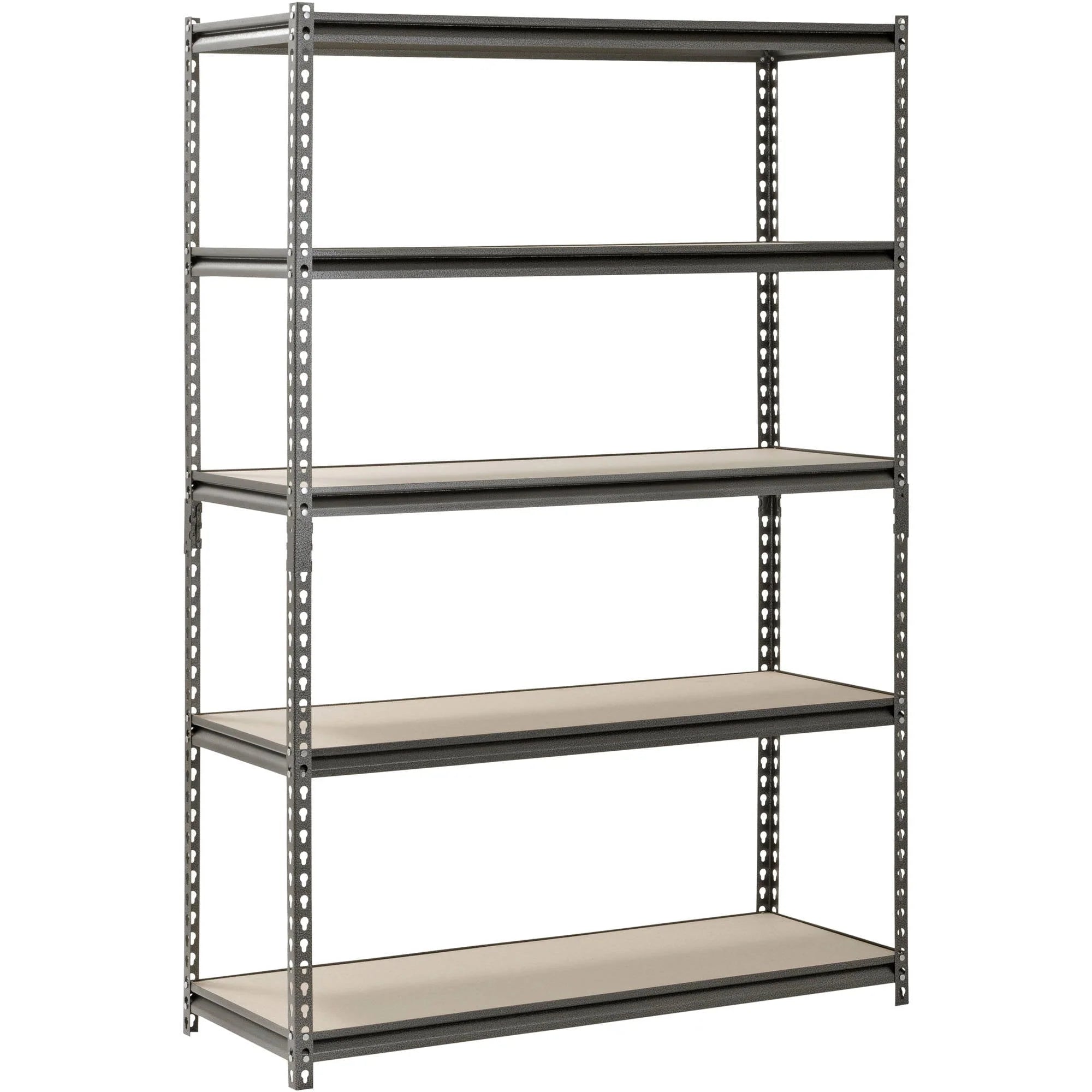 Muscle Rack 48"W x 18"D x 72"H 5-Shelf Steel Freestanding Shelves, Silver