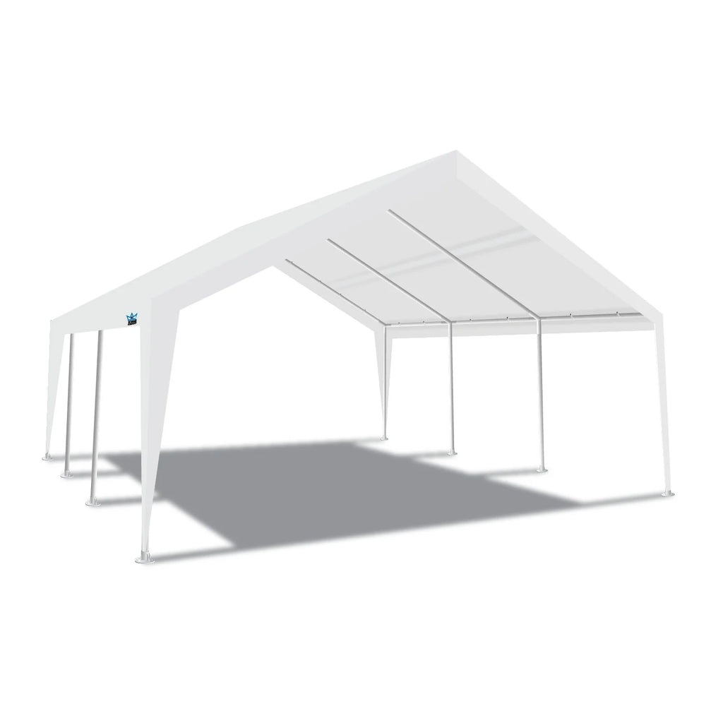 King Canopy Expandable Canopy 12' x 20' / 20' x 20', Steel Frame, 8-Leg, White