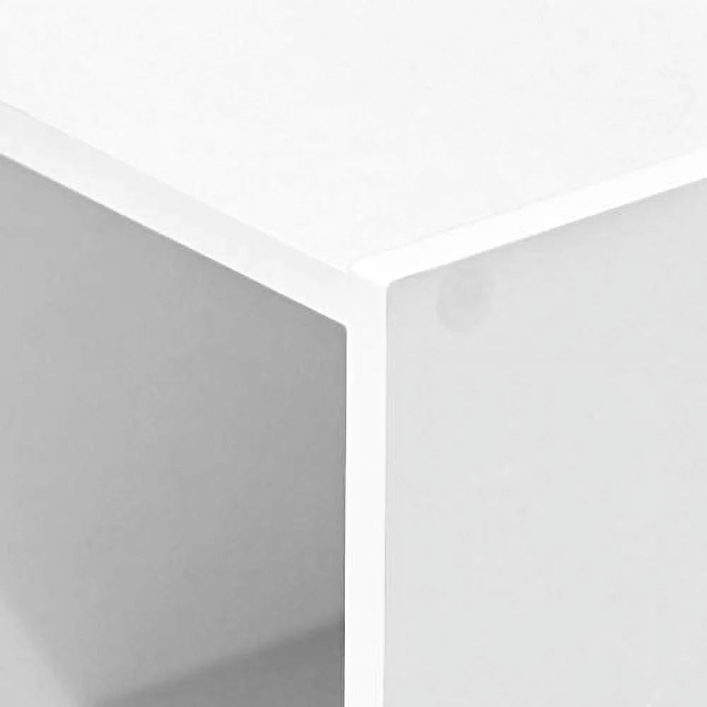 Furinno 11003WH 3 - Tier Open Shelf Bookcase, White Color - 12" W x 31.5" H x 9.3" D