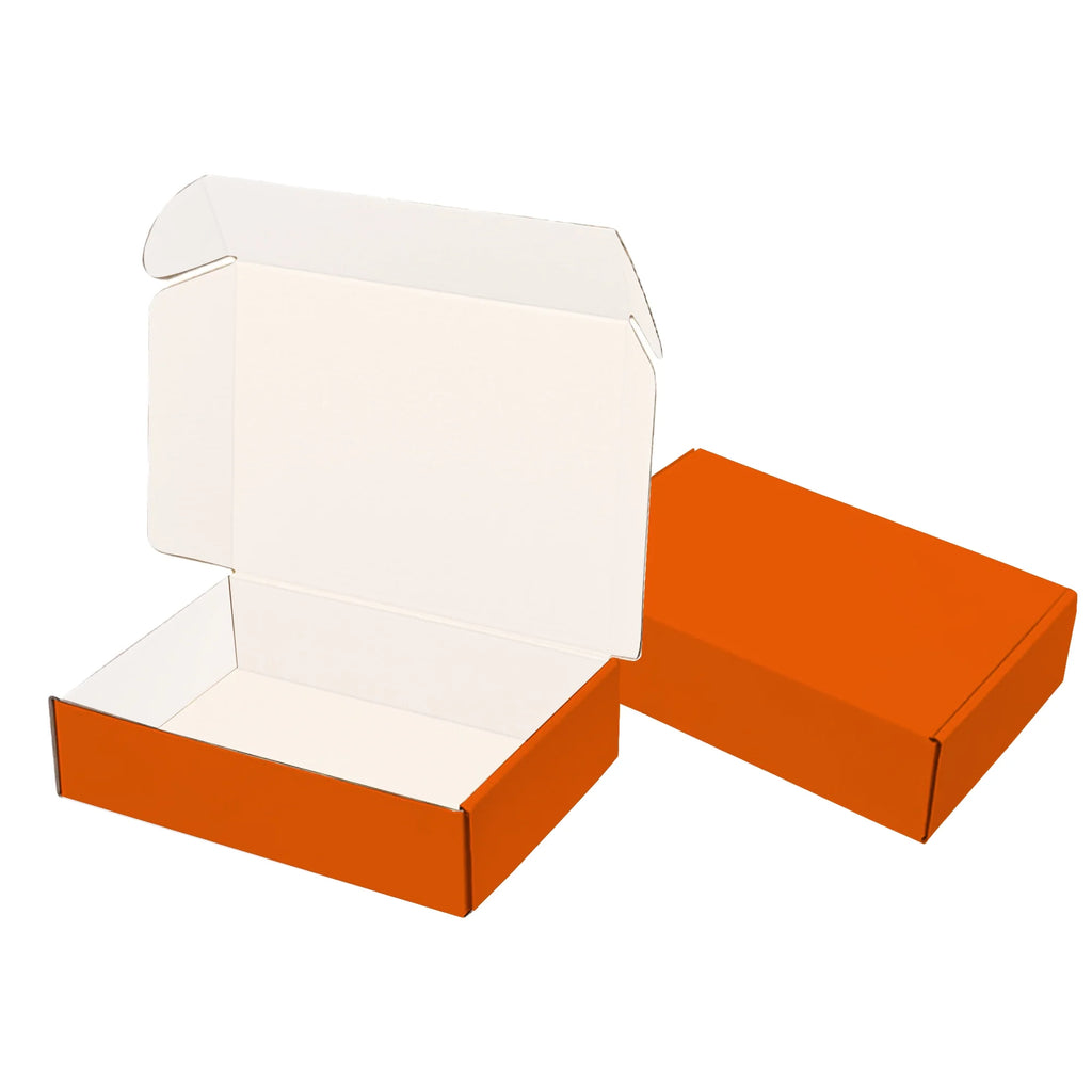 Ucanpack Heavy Duty Boxes For Moving Deluxe Mailer Box Medium Orange, 12 x 12 x 6" - 25 Pcs
