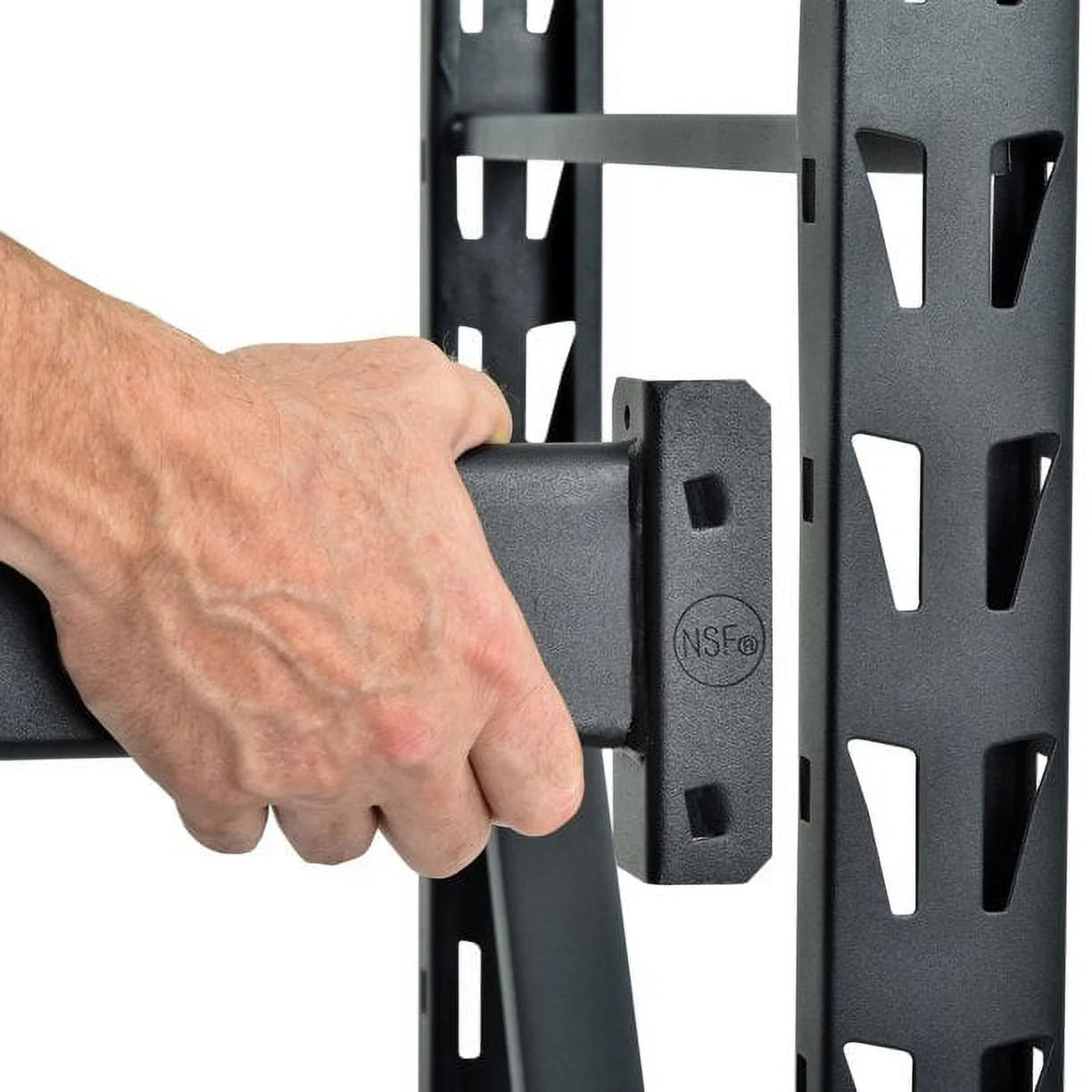 Muscle Rack 77"W x 24"D x 72"H 4-Tier Welded Steel Storage Rack, Black