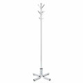 Safco's Metal Chrome Office Standing Coat Rack - 21"D x 21"W x 70"H