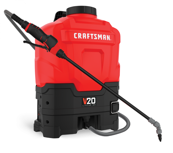 20V Battery Powered Backpack Sprayer, 4-Gallon Plastic Tank, Cordless Pump Sprayer