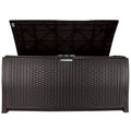 Suncast Resin 99-Gallon Deck Box - Mocha Brown - DBW9200- 52 in D x 27.5 in H x 27.6 in W