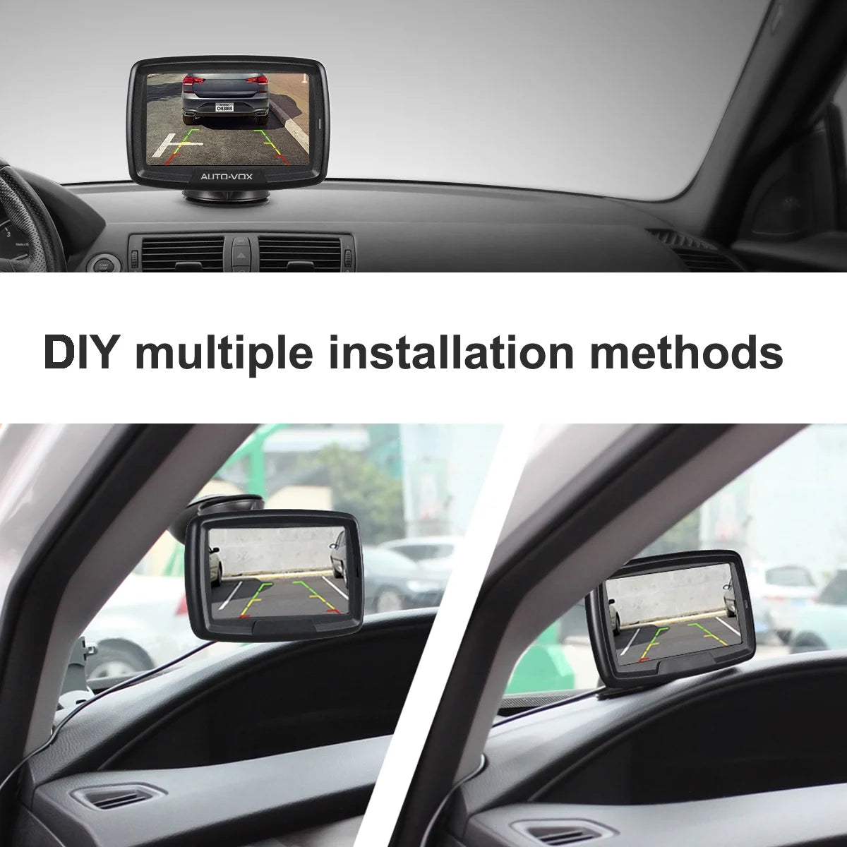 Auto-Vox Wireless Backup Digital Wireless Reverse Camera for Trailer, Black, 4.50 x 0.50 x 3.40 in