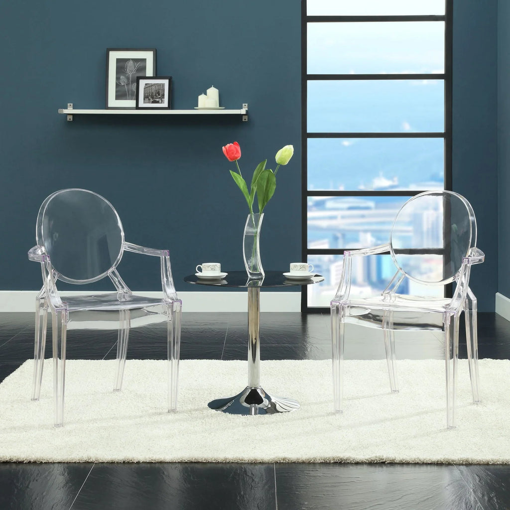 Modway Casper Miniature Chair in Clear, 3.5"l x 3.5"w x 6.5"h"