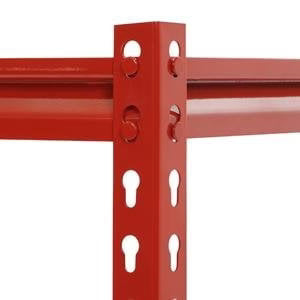 Muscle Rack 48"W x 24"D x 72"H 5-Shelf Steel Shelving, Red