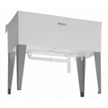 Utilatwin 19-Gallon Floor-Mount Double Bowl Laundry/Utility Tub, 34 X 40 X 24 In., White
