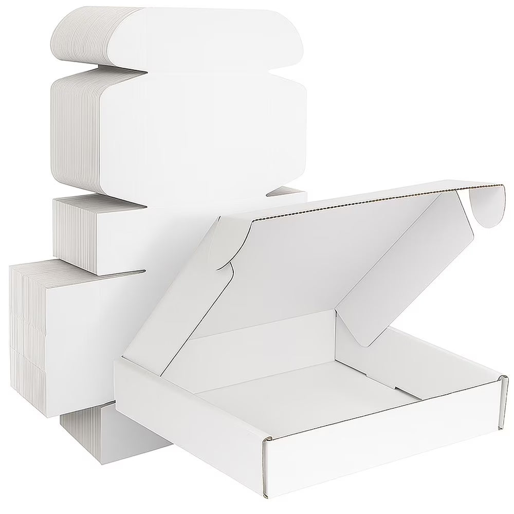 Ucanpack Heavy Duty Boxes For Moving Deluxe Mailer Box Medium White, 12 x 12 x 3" - 50 Pcs
