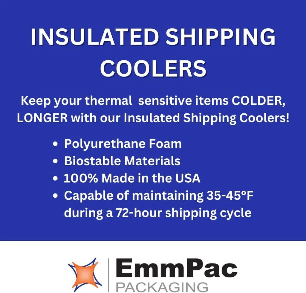 SF12A EcoFriendly Insulated Shipping Cooler, 12" x 12" x 12" (Pack of 2)(9" x 9" x 9" Inside)