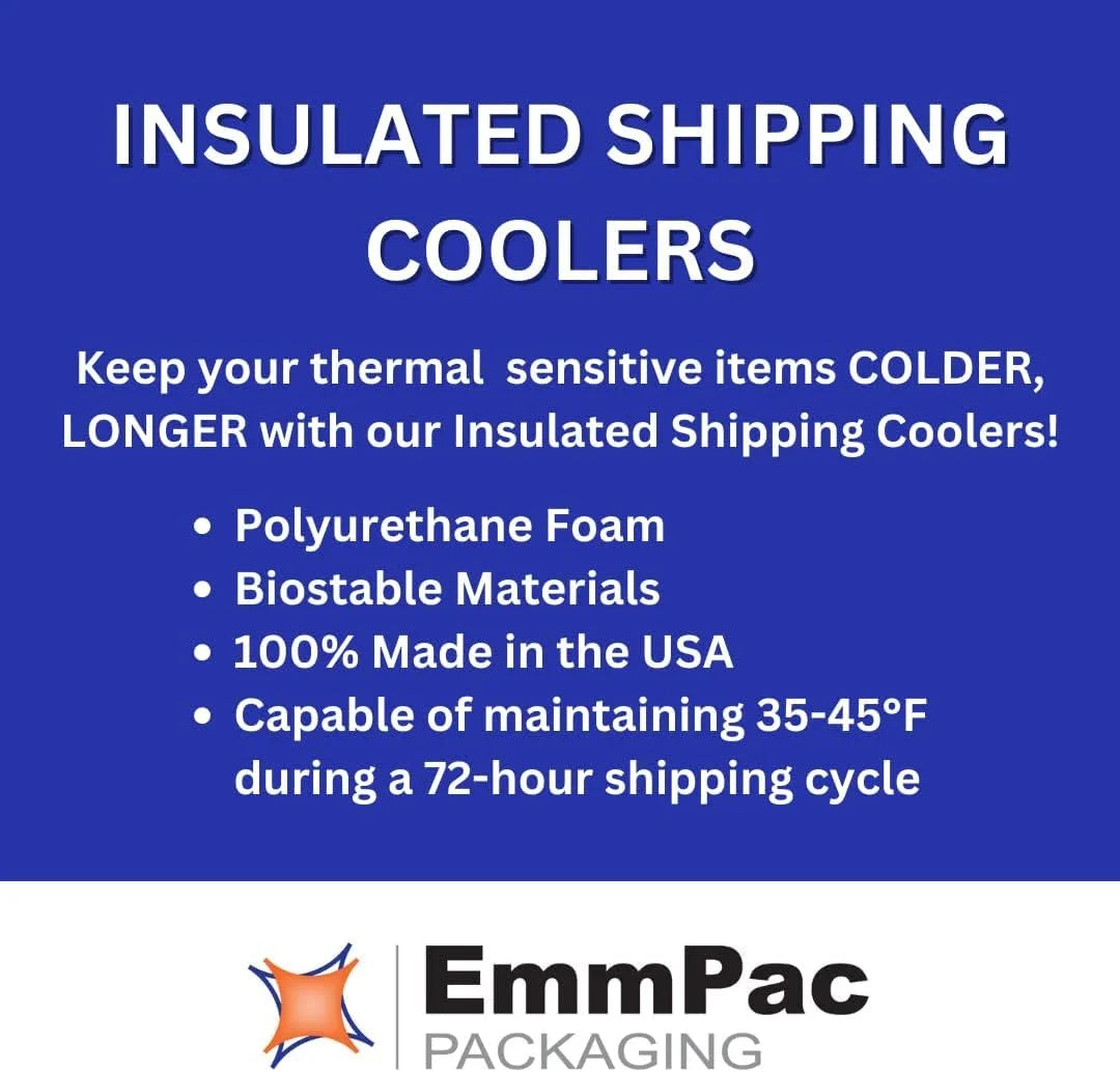 SF12A EcoFriendly Insulated Shipping Cooler, 12" x 12" x 12" (Pack of 2)(9" x 9" x 9" Inside)
